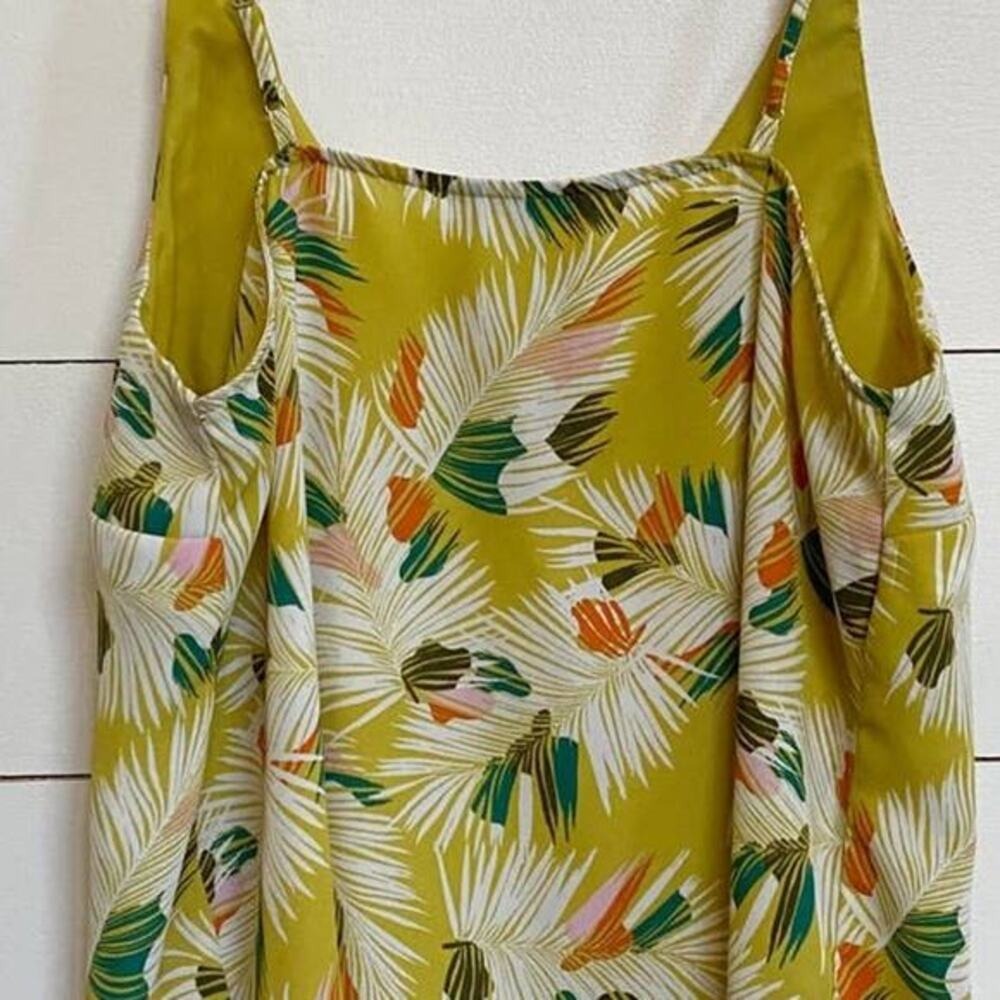 Banana Republic Tropical Feather Yellow tank Top S EUC - Picture 12 of 12